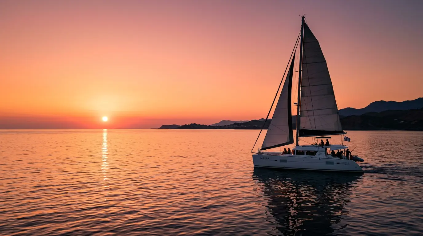 Catamaran trip in Nerja at sunset