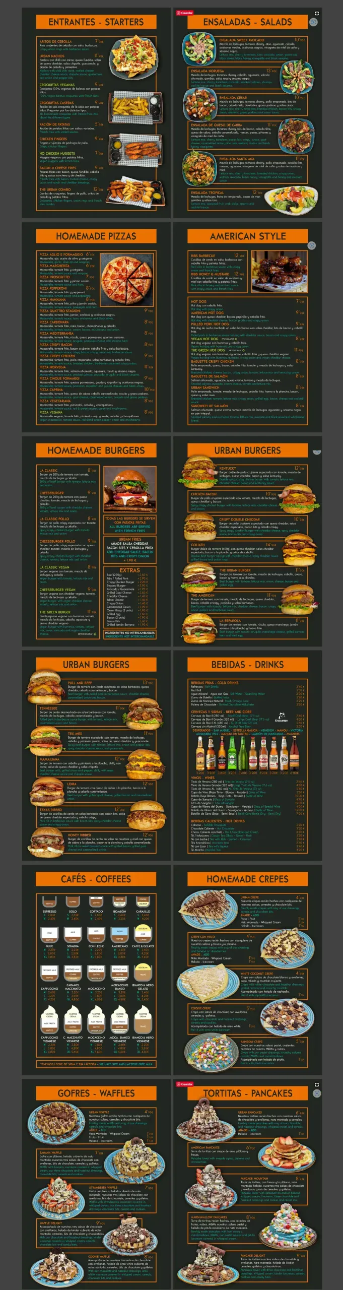 Carta de Cafetería Albi en Nerja