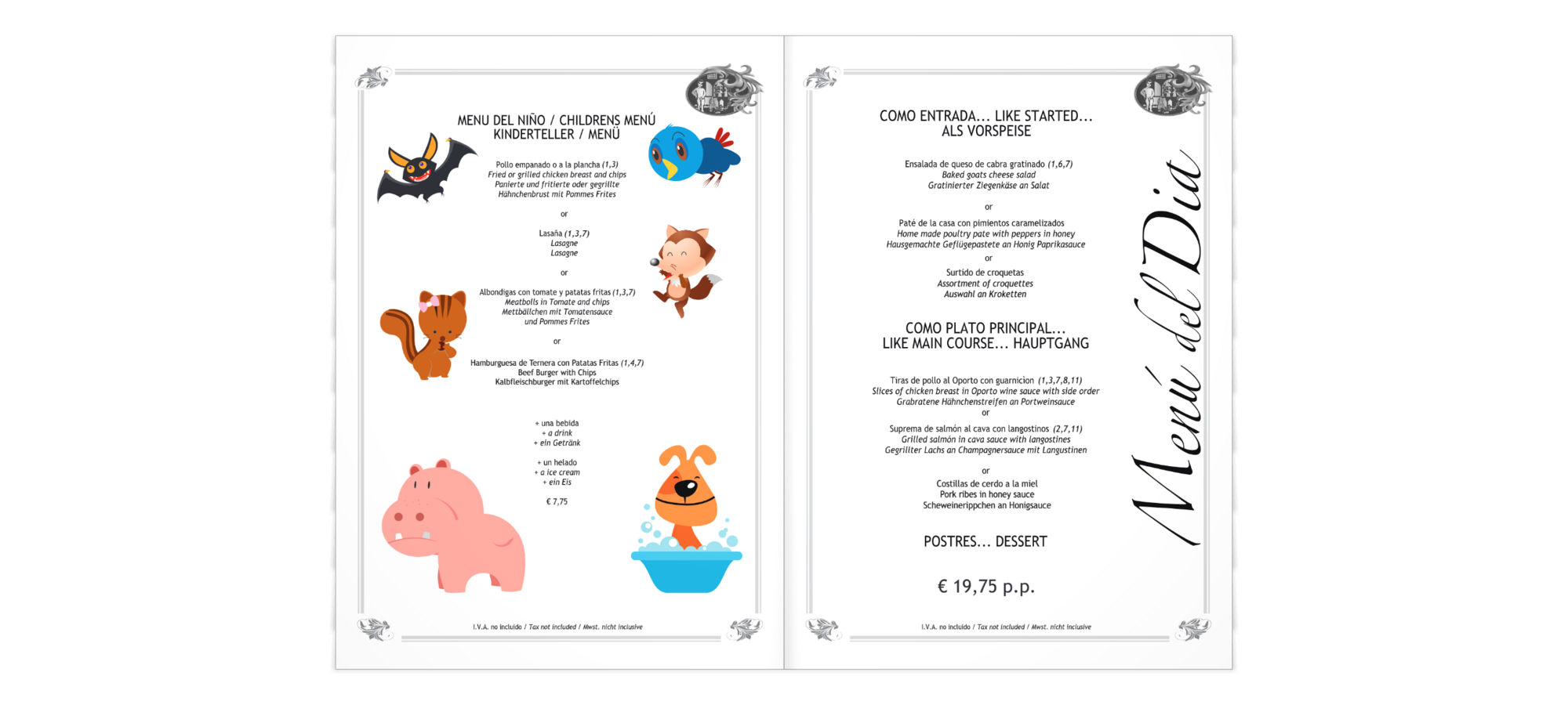 Carta (página 4) de Restaurante El Niño en Nerja