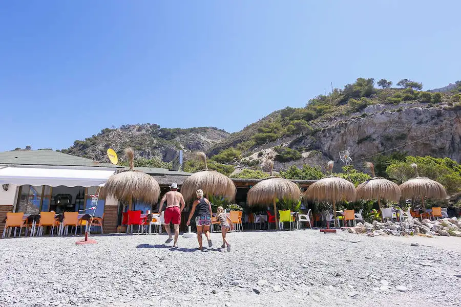 Cantarriján Beach — Clothing-Optional Cove en Nerja — interior