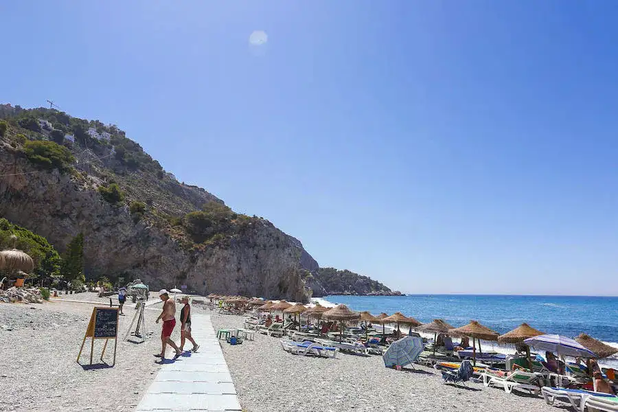 Cantarriján Beach — Clothing-Optional Cove en Nerja — exterior
