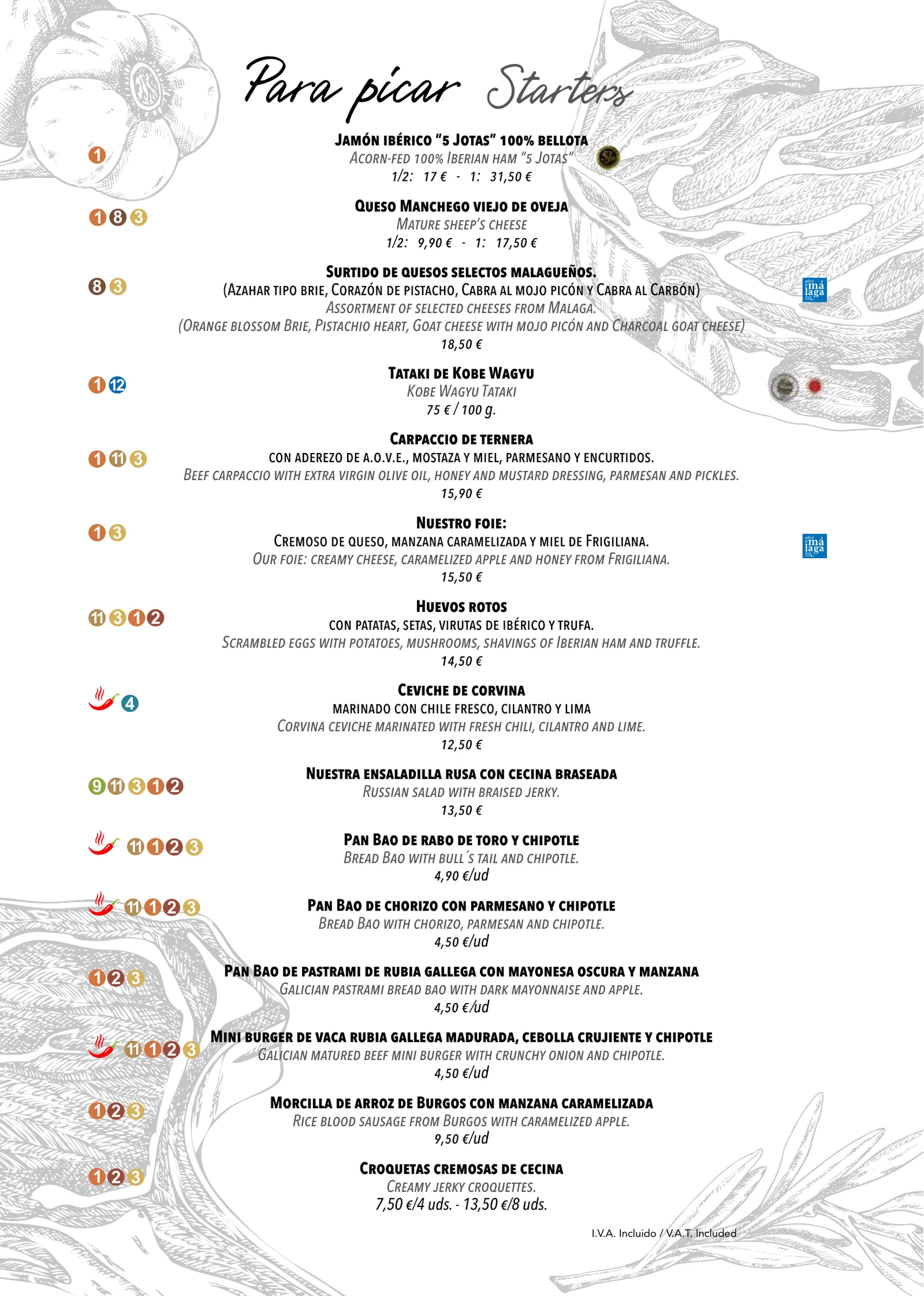 Carta (página 3) de Restaurante Paco El Churretero en Nerja