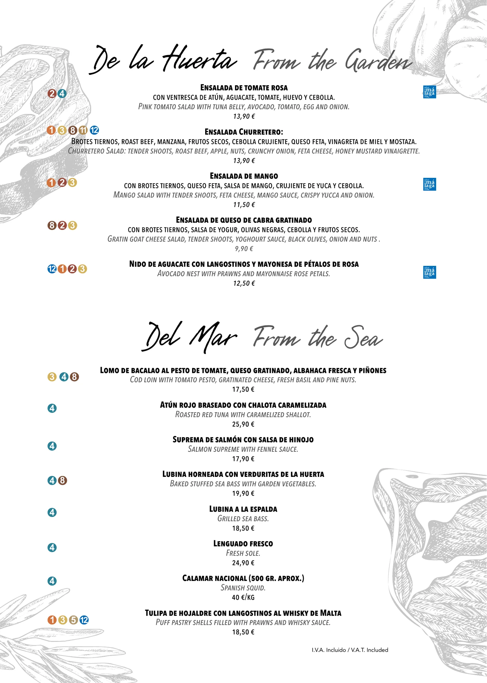 Carta (página 4) de Restaurante Paco El Churretero en Nerja
