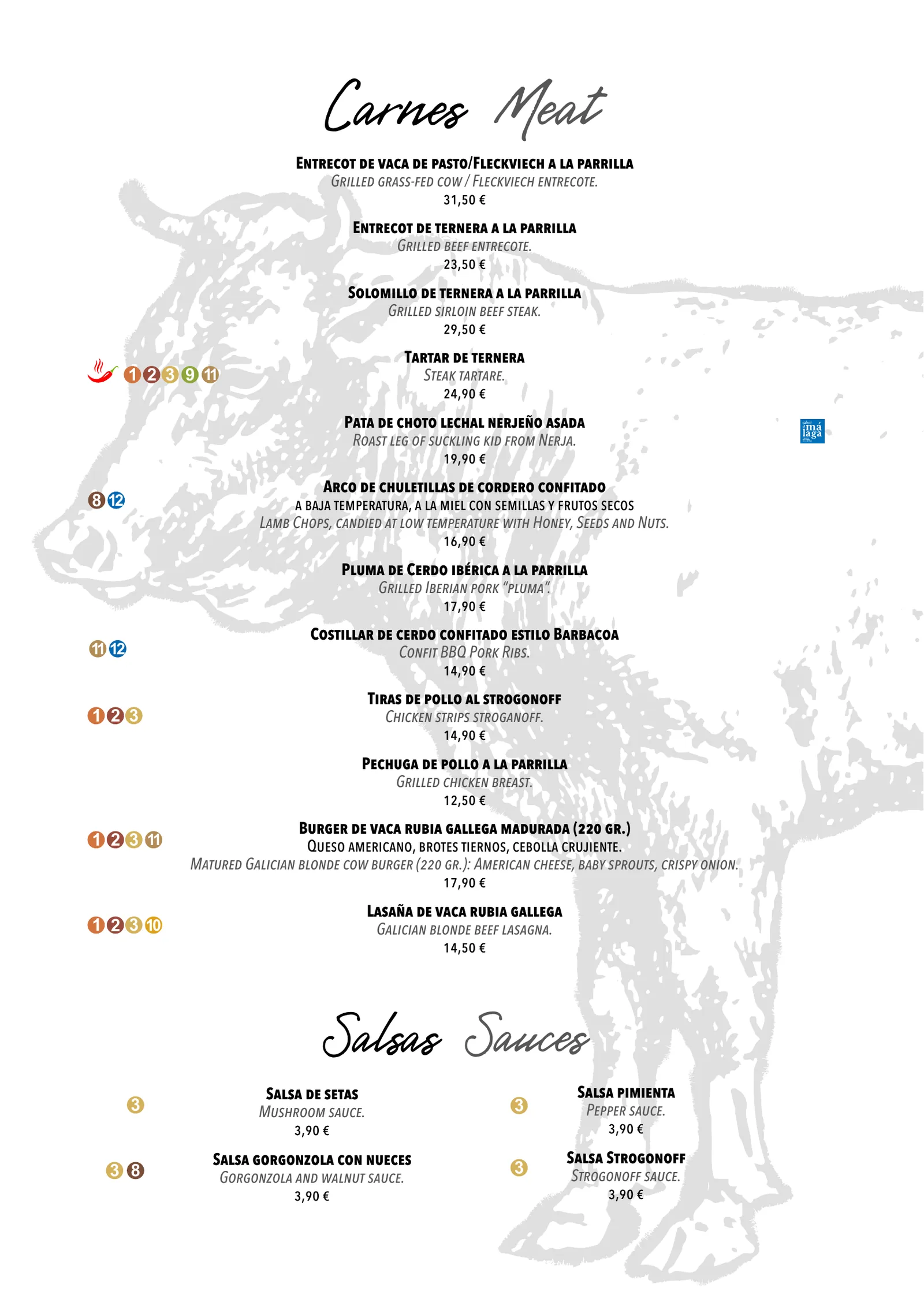 Carta (página 5) de Restaurante Paco El Churretero en Nerja
