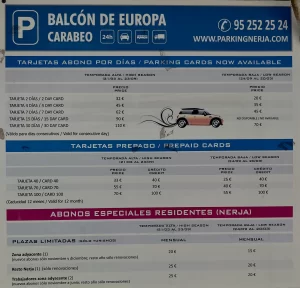 Parking Carabeo - Precios - Prices