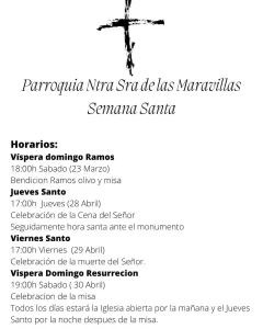 Cartel Semana Santa Maro 2024 - Parroquia Ntra Sra de las Maravillas