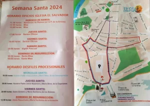 Cartel de Semana Santa Nerja 2024 - Horarios y recorridos