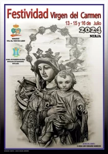 Cartel Fiesta Virgen del Carmen Nerja 2024