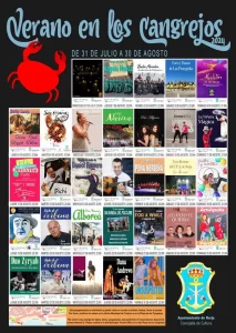 Cartel Verano en los Cangrejos 2024 Nerja